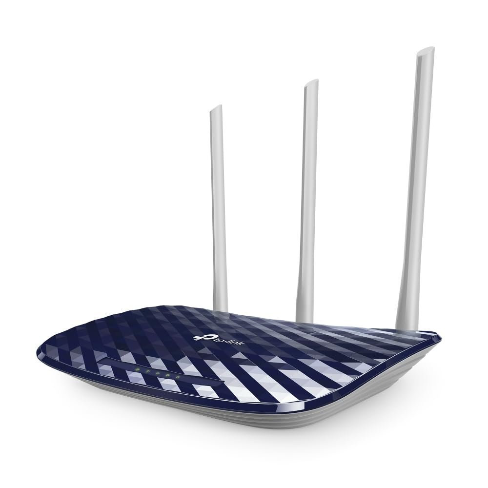 TP-Link AC750 Dual Band Wireless Cable Router, 4 10/100 LAN + 10/100 WAN Ports, Support Guest Network and Parental Control, 750Mbps Speed Wi-Fi, 3 Antennas (Archer C20) Blue, 5 GHz