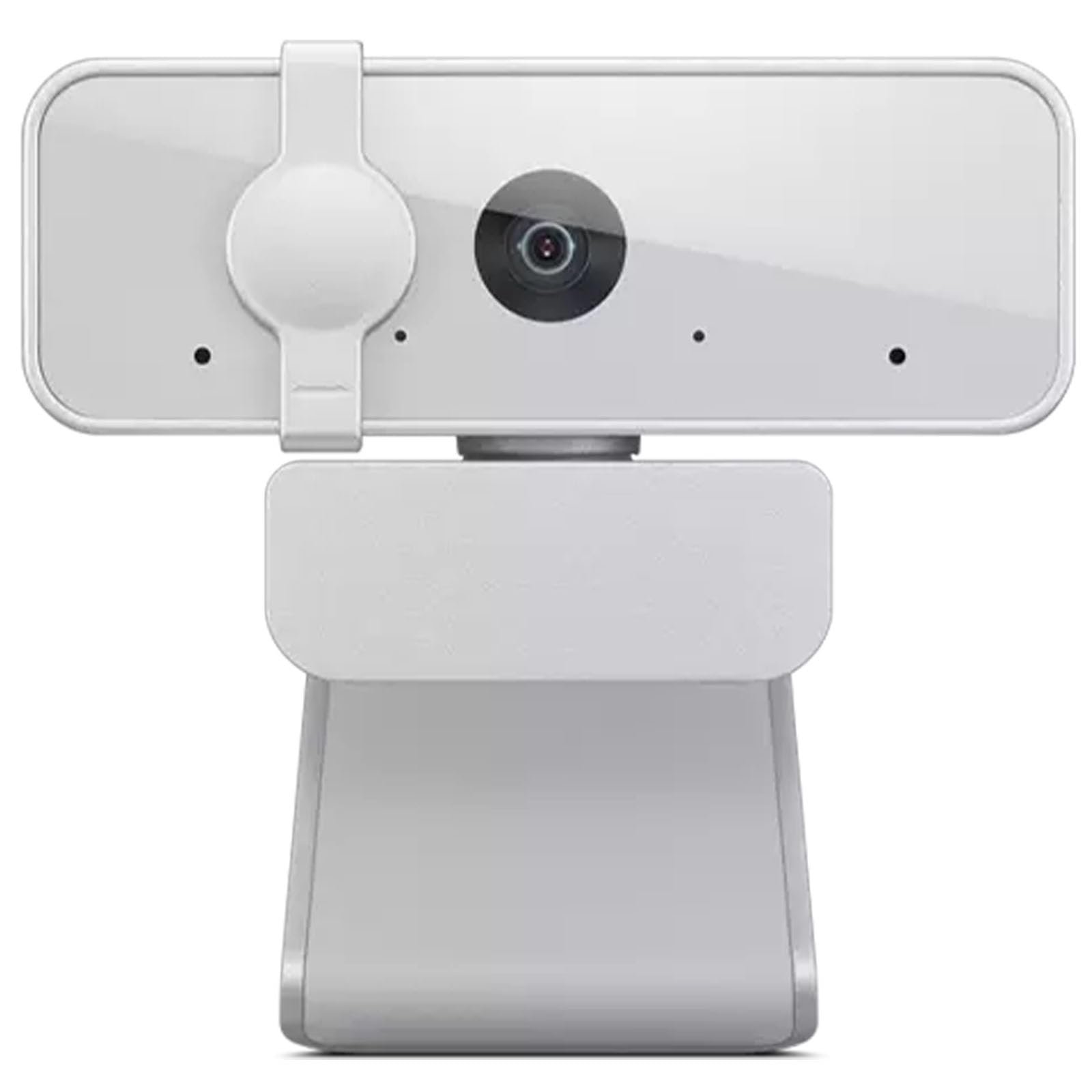Lenovo 300 FHD Webcam with Full Stereo Dual Built-in Mics | FHD 1080P 2.1 Megapixel CMOS Camera with USB |Ultra-Wide 95° Lens, 4X Digital Zoom | 360 Rotation | Flexible Mount | Cloud Grey