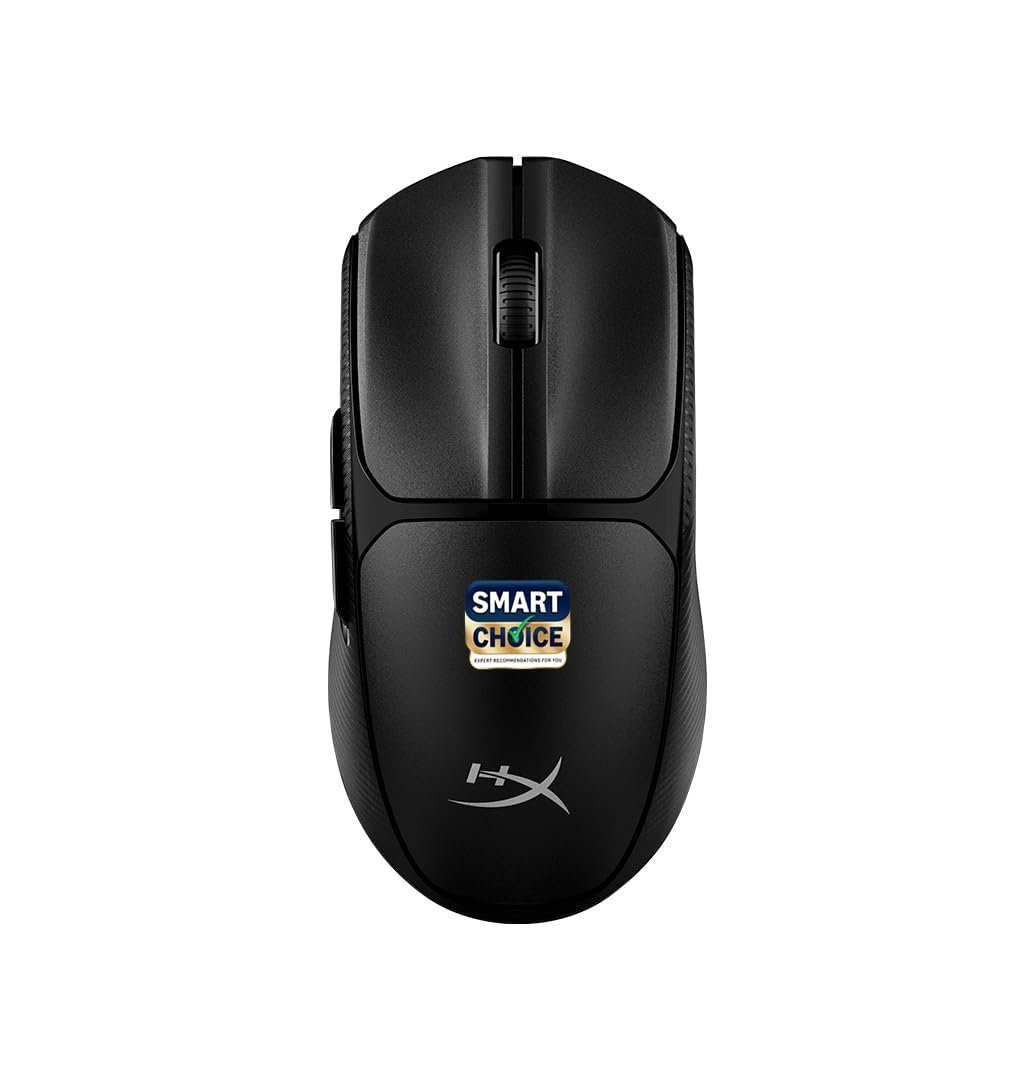 HyperX Pulsefire Fuse Smartchoice Dual Wireless Connection RGB Gaming Mouse, Upto 12K DPI, HyperX Custom Sensor, 75gm Lightweight, AAA Battery, 1K Hz Polling, 24 Months Warranty - Black [A1KY6AA]