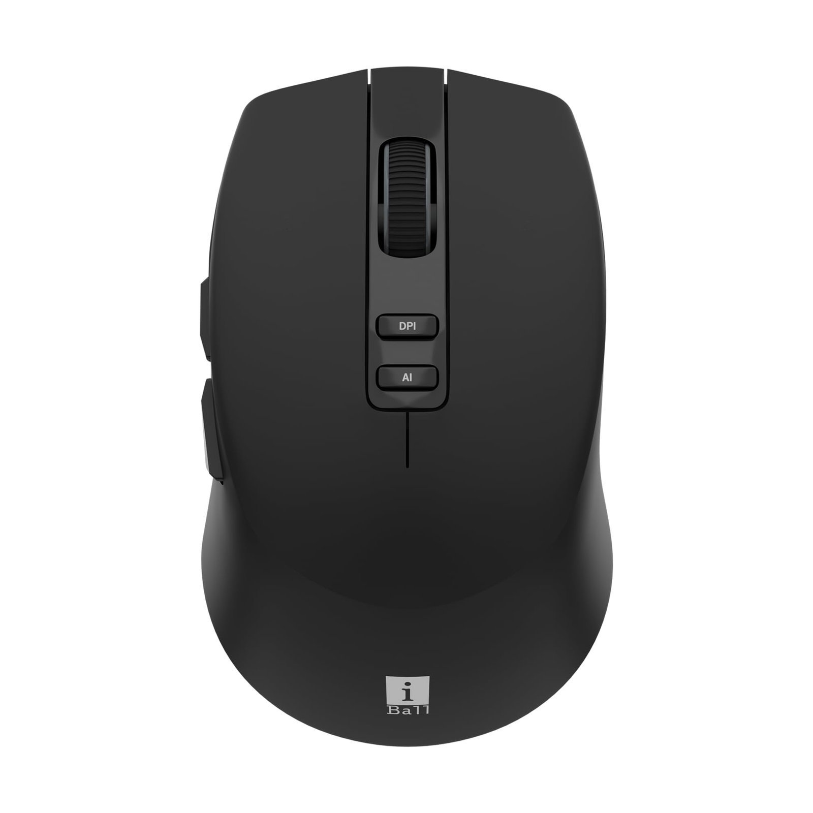 iBall GLIDR Ai1 Smart AI Wireless Mouse, Powered by ChatGPT AI Voice & Text Translation, Voice Typing, Centralized AI Software, 100+ Languages, Dual Mode (BT + 2.4GHz), Rechargeable Battery (Black)