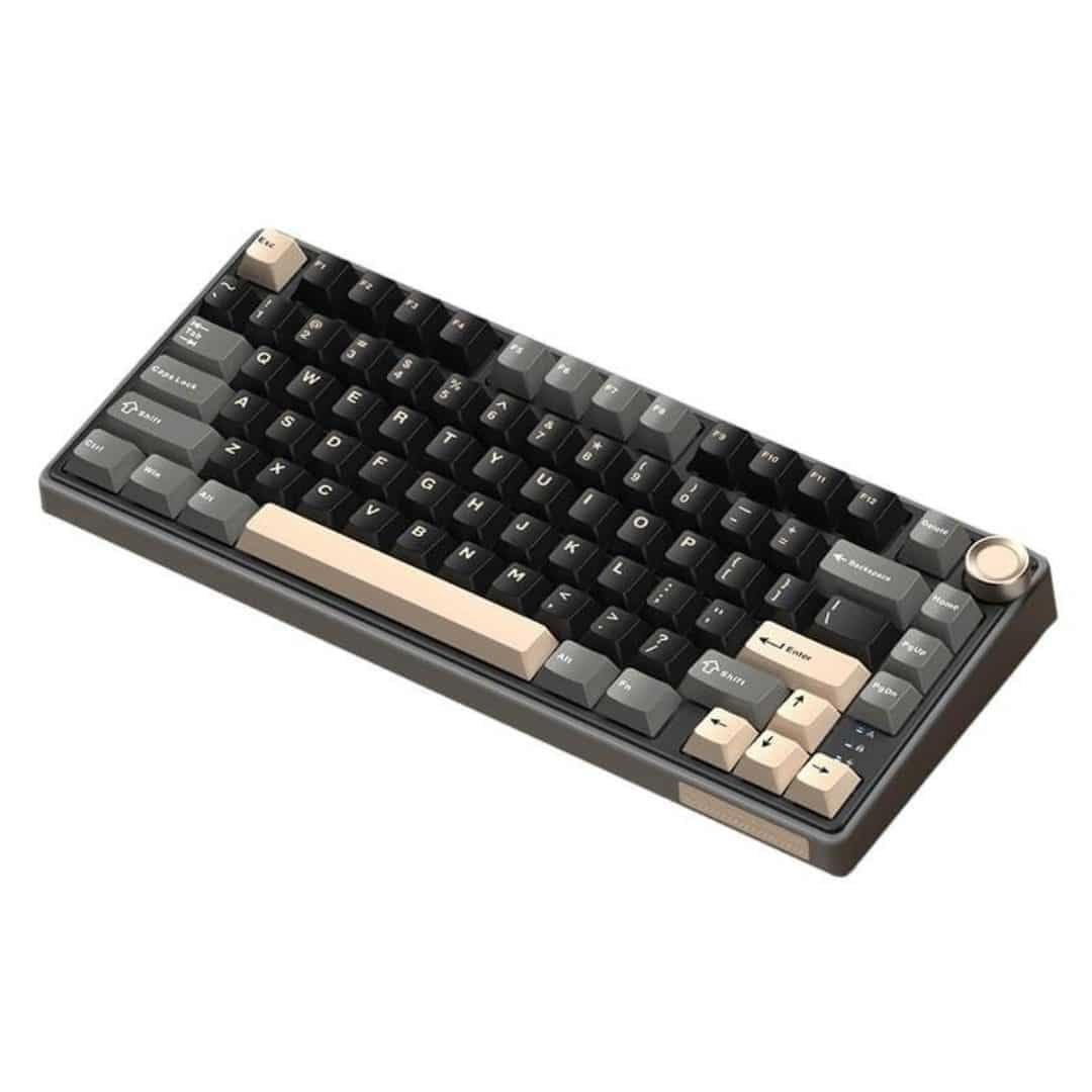 RK ROYAL KLUDGE R75 Wireless Mechanical Keyboard, 75% Percent Custom Gaming Keyboard Gasket Mount RGB Backlit with Knob & PBT Keycaps, BT5.1/2.4GHz/USB-C, Hot Swappable Cream Switch - Image 2