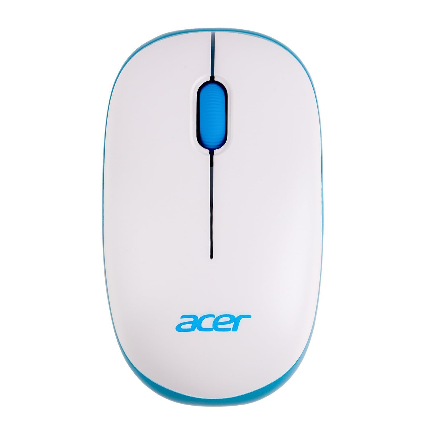 acer Wireless Mouse (1600 DPI/2.4 GHz Wireless Frequency/Optical Sensor/USB Dongle) | Color: White/Blue