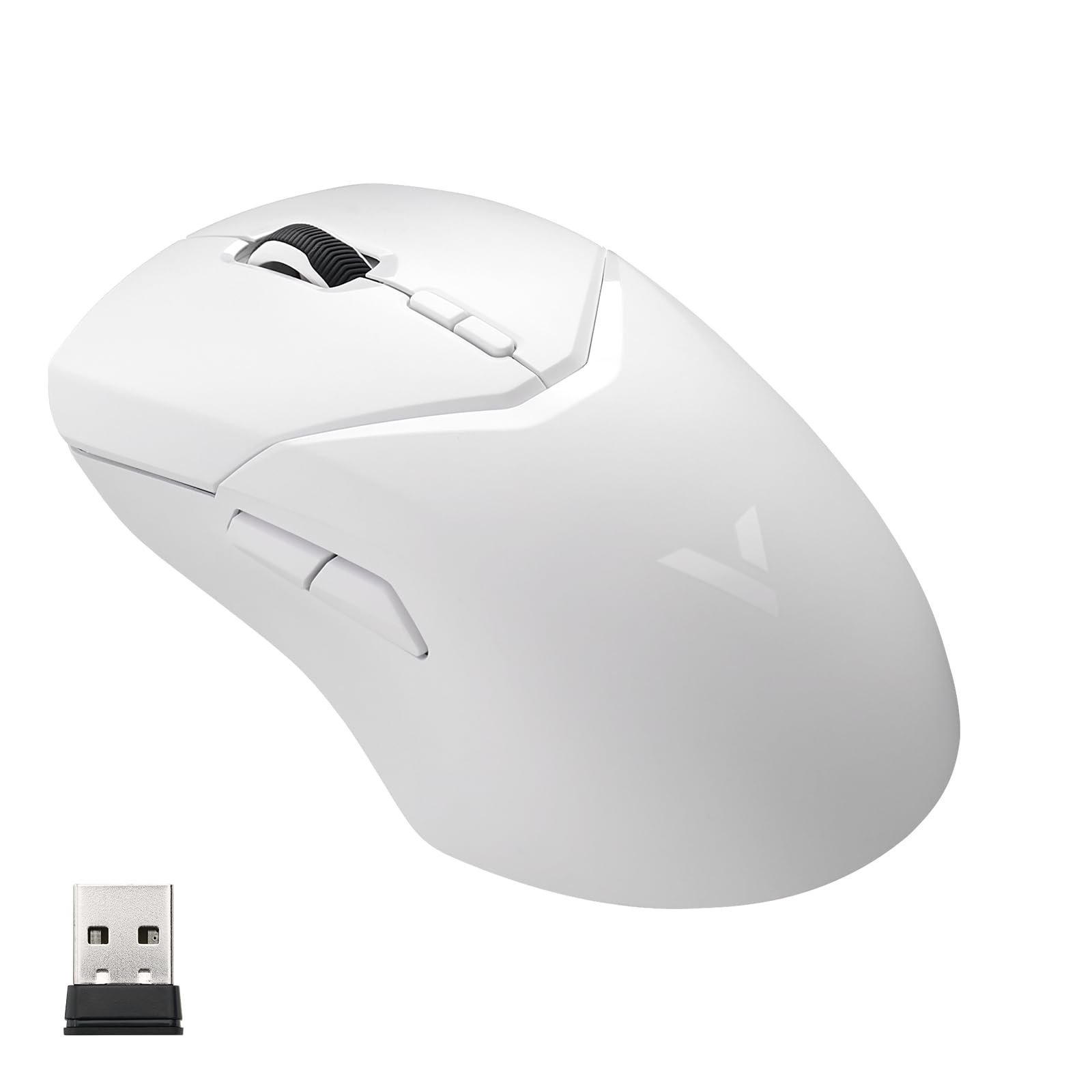 Rapoo VT9PRO - 68g Ultra Lightweight Wireless Gaming Mouse, Upto 26000K DPI, 1K+4K Polling Rate, PAW 3398 Esports Sensor, 1ms Response,10 Buttons & 160 Hr Battery Life, Onboard Memory - White