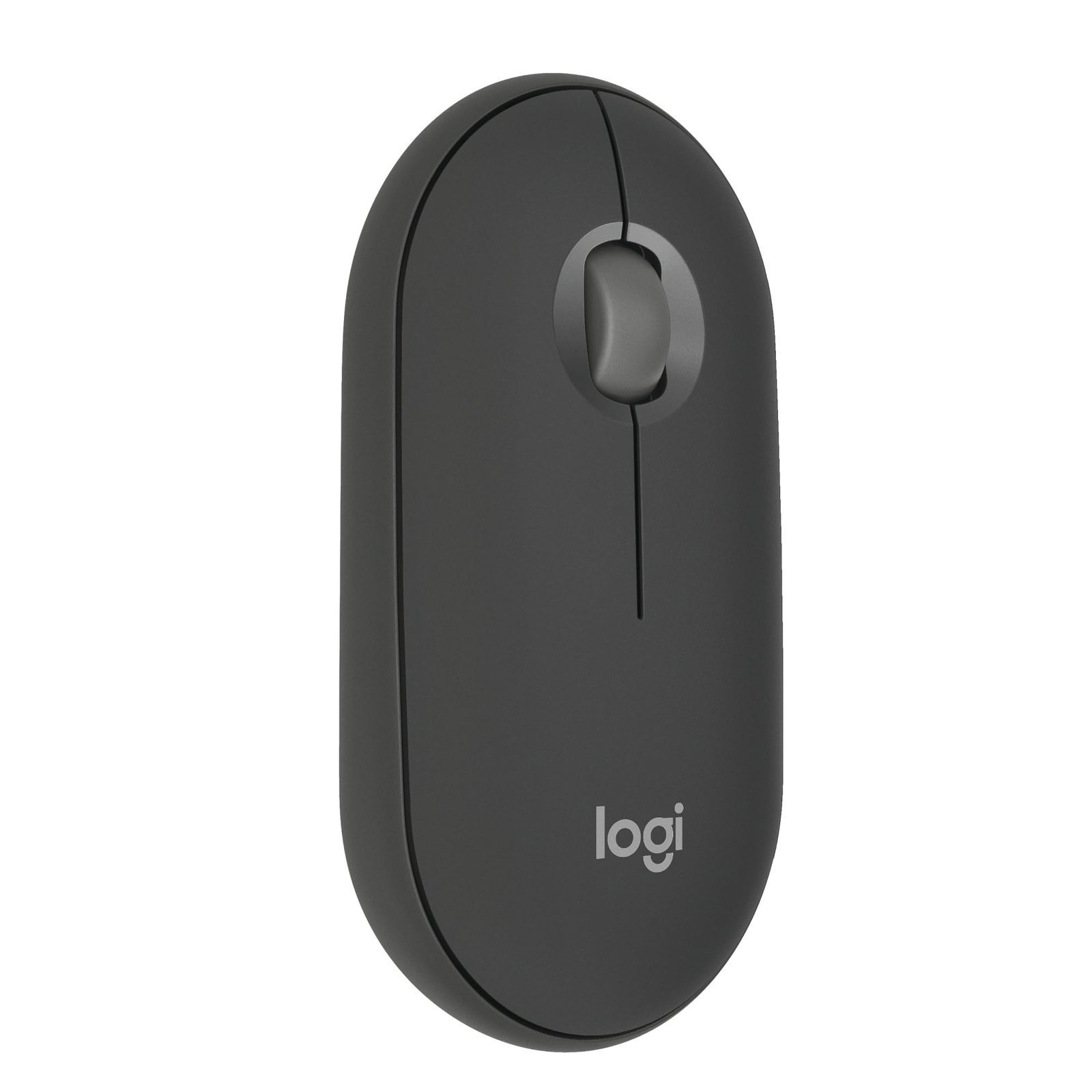Logitech Pebble Mouse 2 M350s Slim Bluetooth Wireless Mouse, Portable, Lightweight, Customisable Button, 4000 DPI, Quiet Clicks, Easy-Switch for Windows, macOS, iPadOS, Android - Tonal Graphite