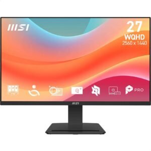 MSI PRO MP273Q E7 27-Inch WQHD Computer Monitor, 2560x1440 IPS, 75Hz, 1ms, Eye Care, Tilt Adjustable, Vesa Mount, Black