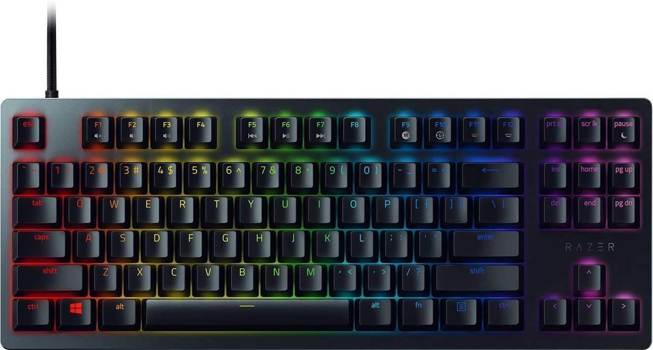 Razer Huntsman Mini Clicky Optical Purple Switch USB-C Gaming Keyboard I RGB Customizable backlighting - RZ03-03390100-R3M1 (Black)