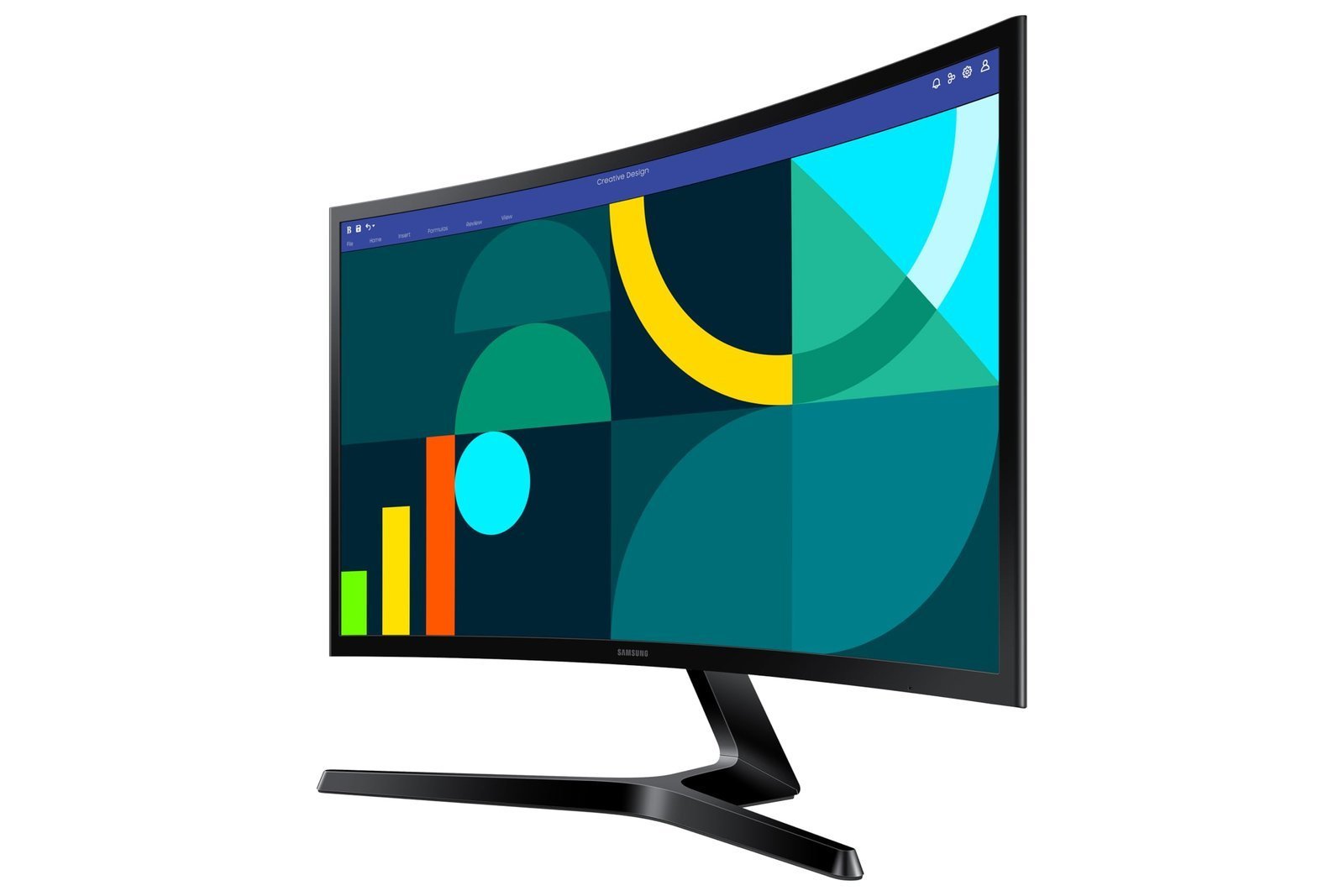 Samsung 24" Curved Monitor|1800R Curved Screen|100Hz|4ms|SRGB 95%|Ports-HDMI,D-Sub,Headphone|Game Mode|EyeSaver Mode|16.7M Color Support|Flicker Free|Off Timer Plus|LS24D368GAWXXL|Black - Image 7