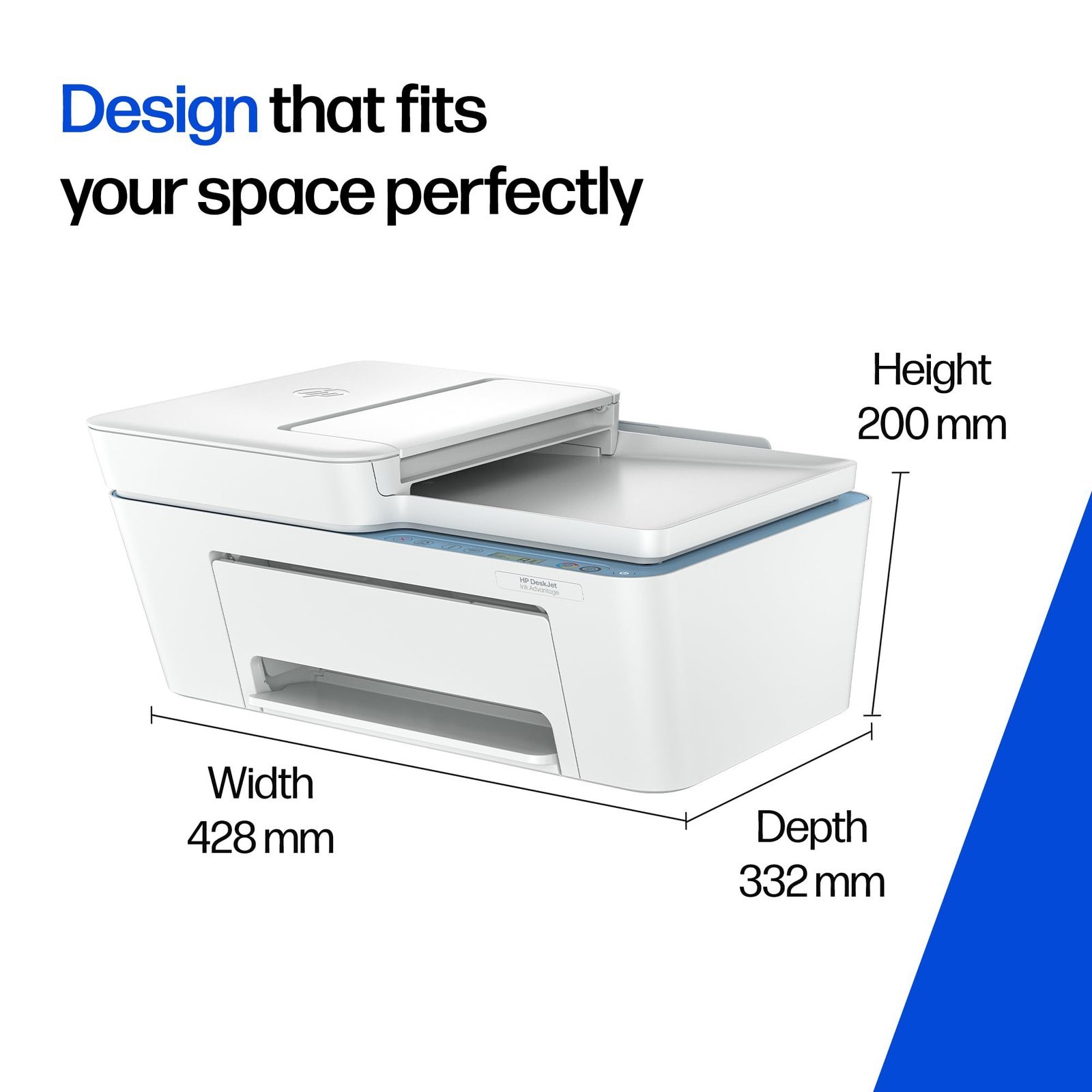 HP AI Capable Ink Advantage 4388 Dual Band WiFi (up to 10X Faster) Colour Printer Print/Scan/Copy with ADF Ideal for Home/Small Office - Image 3