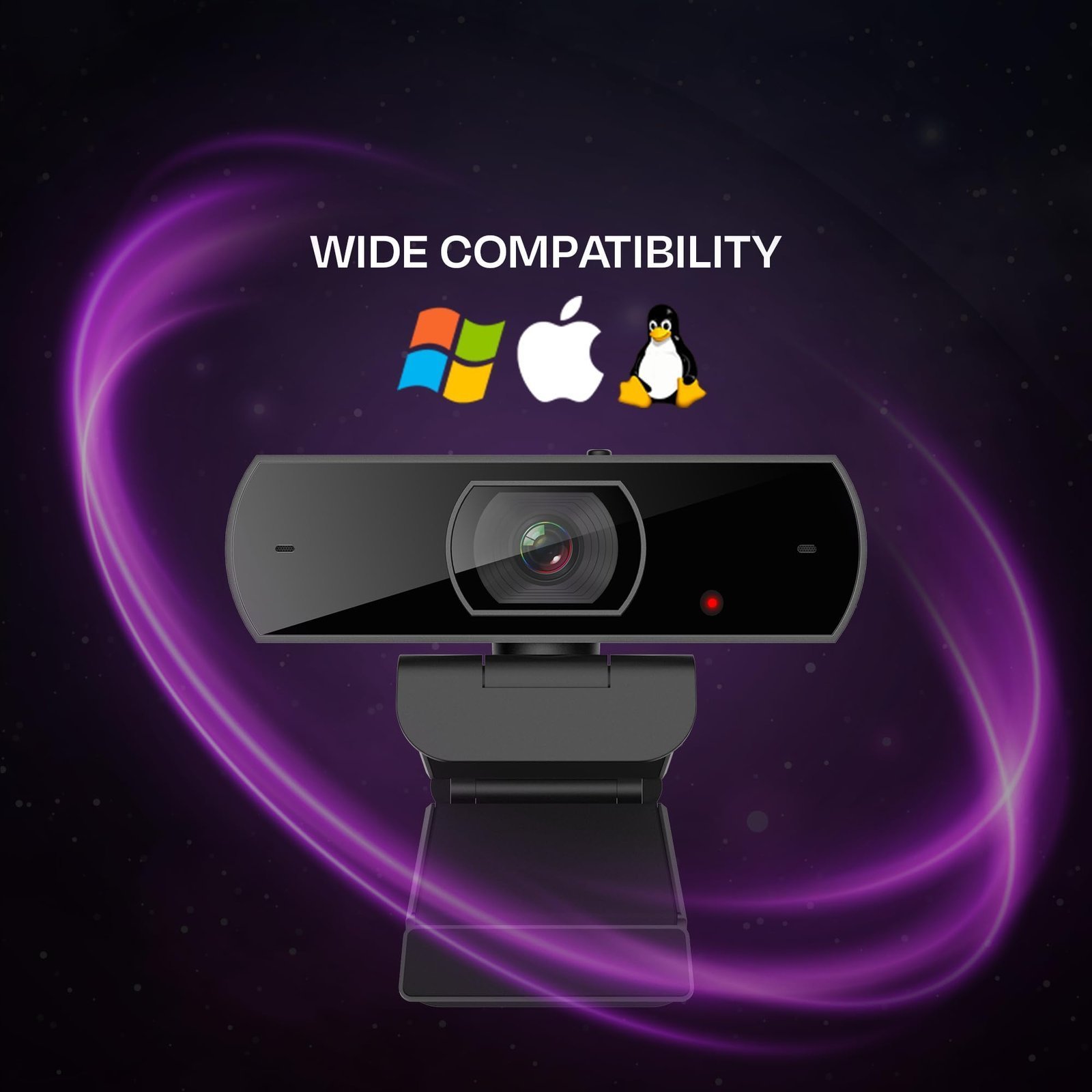 Kreo Owl Full HD 1080P 60 FPS Webcam with Auto-Focus and Built-in Dual Digital Mic, Plug and Play Setup for Video Call, Streaming, YouTube and More, Built-in Privacy Shutter with 360 Rotation (Black) - Image 7