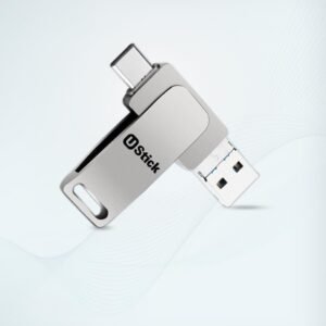 Ustick 128 GB 3 in 1 Pen Drive with Micro USB, USB A, Type-C for iOS & Android Compatible with iPhone, iPad, Android, PC and More Devices