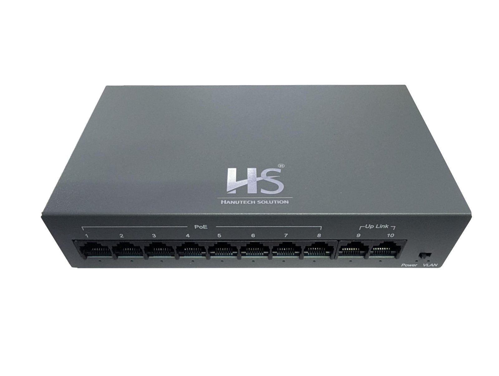 Hanutech Unmanaged Ai Smart 8 Port Poe Switch Gigabit | 8 Port RJ45 PoE 100/1000Mbps+2 Port RJ45 Uplinks1000Mbps, inbluit Power Supply 96W for CCTV IP Cameras Networking & NVR- 1 Year Warranty