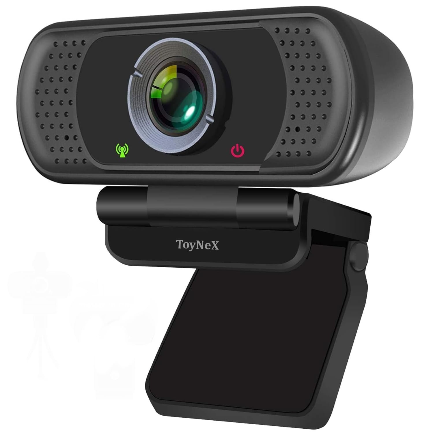 ToyNeX Full HD 1080P Webcam with Microphone, Pro Streaming Computer Camera, Widescreen USB Web Camera for Desktop PC Laptop.(Black)