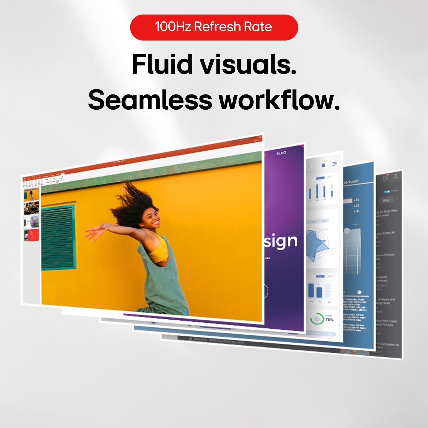 LG 27MS550-B 68.6 cm (27 Inch) FHD (1920x1080) IPS PC Monitor with 100Hz, 5ms (GtG), Flicker Safe & Reader Mode, 2xSpeakers, 2xHDMI, Tilt/Height Adjustable, 3-Side Virtually Borderless Design (Black) - Image 6