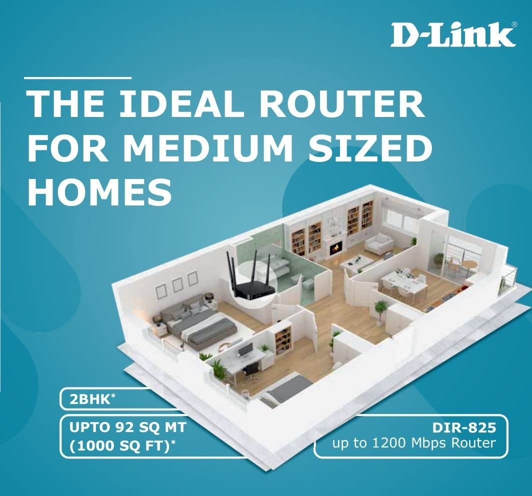 D-Link DIR-825 |High Speed 1200Mbps Dual Band Wi-Fi Router| Gigabit Ethernet Ports | High-Gain Antennas | Easy Setup |MTCTE Certified - Image 5