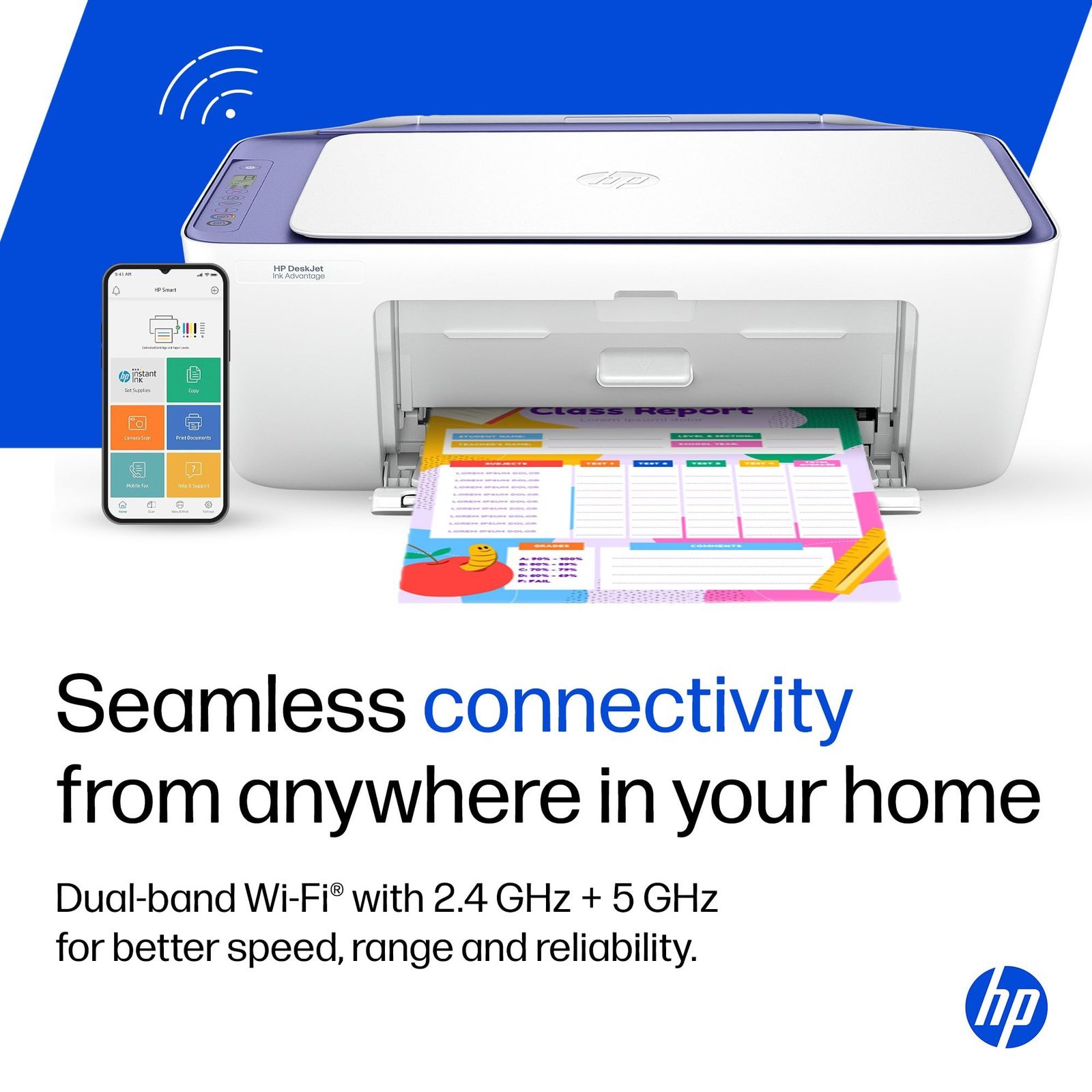HP AI Capable Deskjet 2931 Printer | Dual Band WiFi (up to 10X Faster) All in One Colour Printer, Print/Scan/Copy, Print Speed up to 20 PPM - Image 5