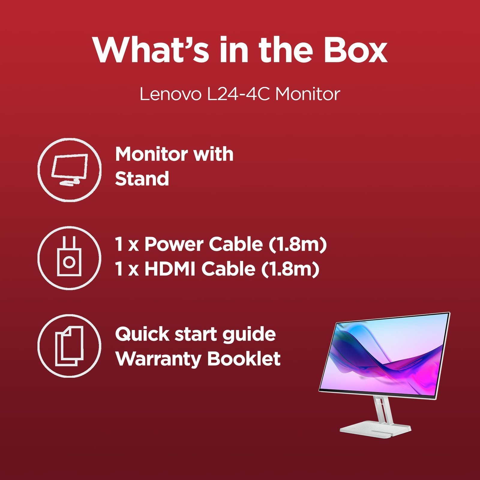 Lenovo L24-4C| 24 Inch (60.96cm) Ultraslim PC Monitor, IPS, FHD 1920x1080, 144Hz, 99% sRGB, 1ms, 2x3W Speakers, HDMI, Display Port, Audio Out Port, AMD FreeSync,Eyesafe, Bezel-Less, VESA Mount, Grey - Image 6