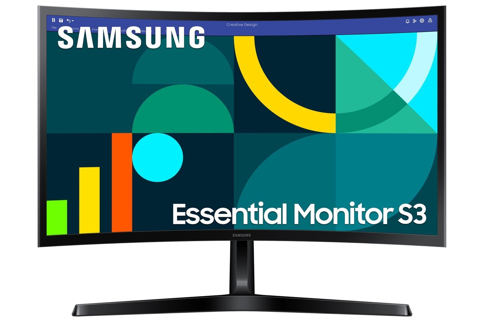 Samsung 24" Curved Monitor|1800R Curved Screen|100Hz|4ms|SRGB 95%|Ports-HDMI,D-Sub,Headphone|Game Mode|EyeSaver Mode|16.7M Color Support|Flicker Free|Off Timer Plus|LS24D368GAWXXL|Black