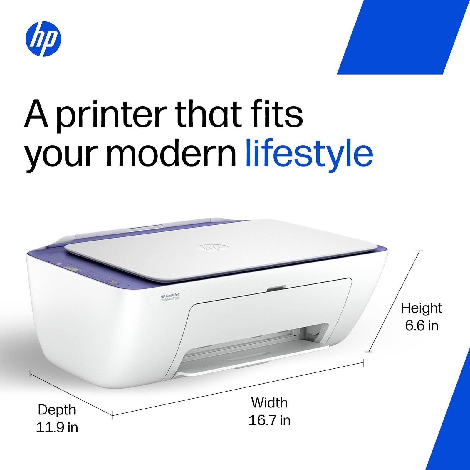 HP AI Capable Deskjet 2931 Printer | Dual Band WiFi (up to 10X Faster) All in One Colour Printer, Print/Scan/Copy, Print Speed up to 20 PPM - Image 3