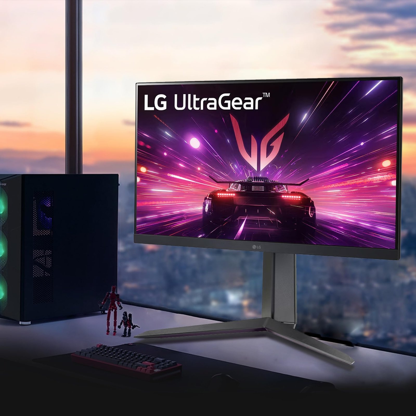 LG 24GS65F Smartchoice 60.47cm (23.8Inch) Ultragear FHD (1920x1080) IPS Gaming Monitor, 180Hz, 1ms, NVIDIA G-SYNC Compatible, AMD FreeSync, DP, HDMI, Tilt/Height/Pivot Adjustable, Anti-Glare (Black) - Image 5