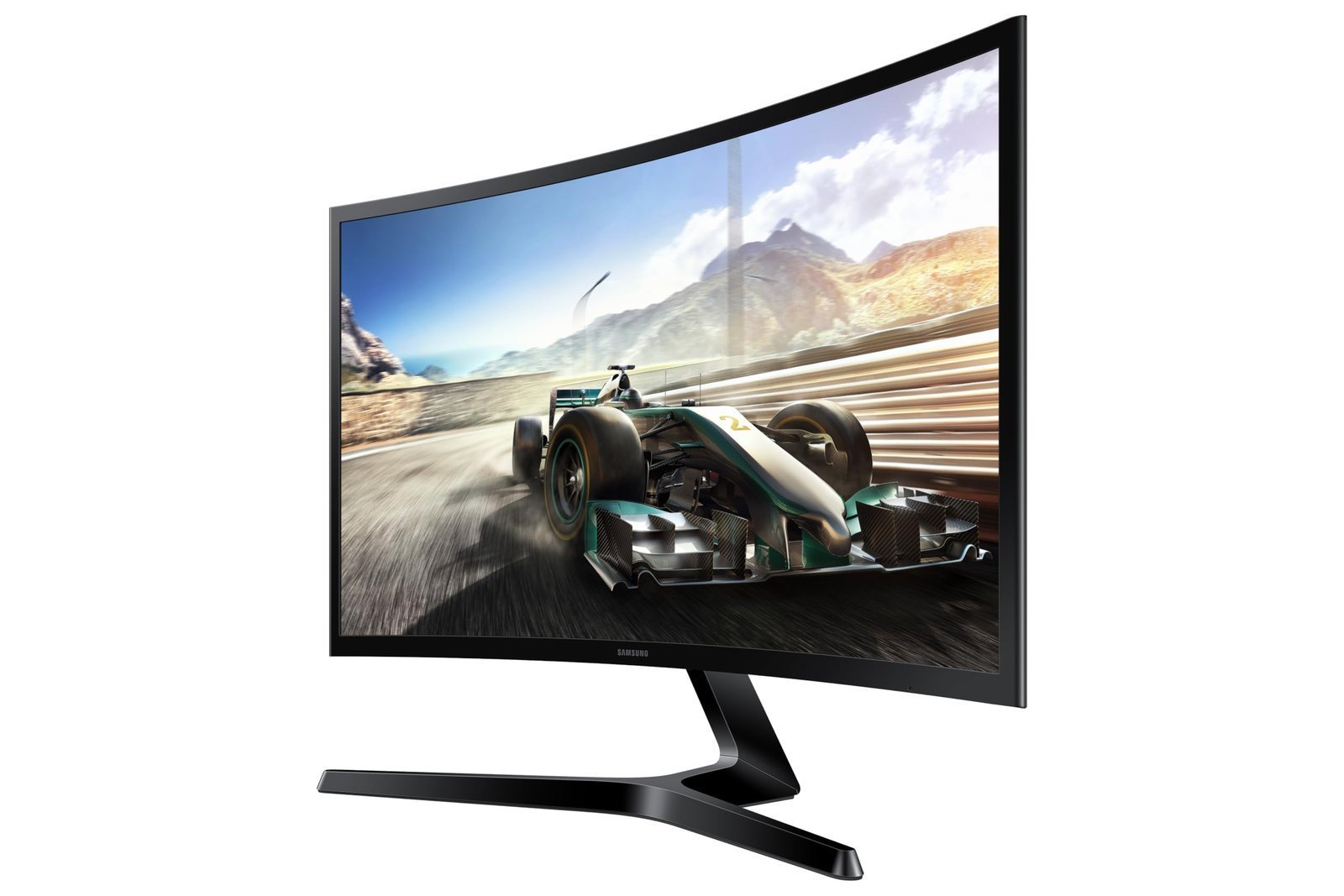 Samsung 24" Curved Monitor|1800R Curved Screen|100Hz|4ms|SRGB 95%|Ports-HDMI,D-Sub,Headphone|Game Mode|EyeSaver Mode|16.7M Color Support|Flicker Free|Off Timer Plus|LS24D368GAWXXL|Black - Image 2