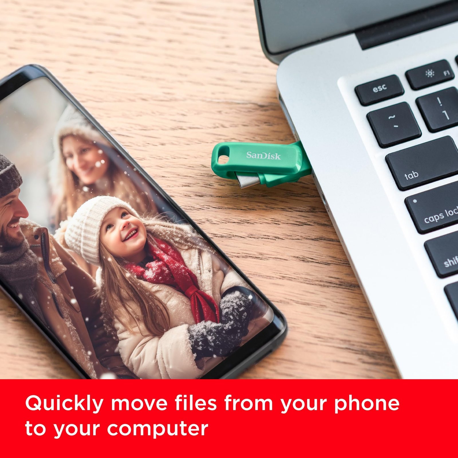 SANDISK Ultra Dual Drive Go Type-C 128GB, OTG, Upto 400MB/s, Pendrive, Absinthe Green, 5Y Warranty (SDDDC3-128G-I46GPD) - Image 4