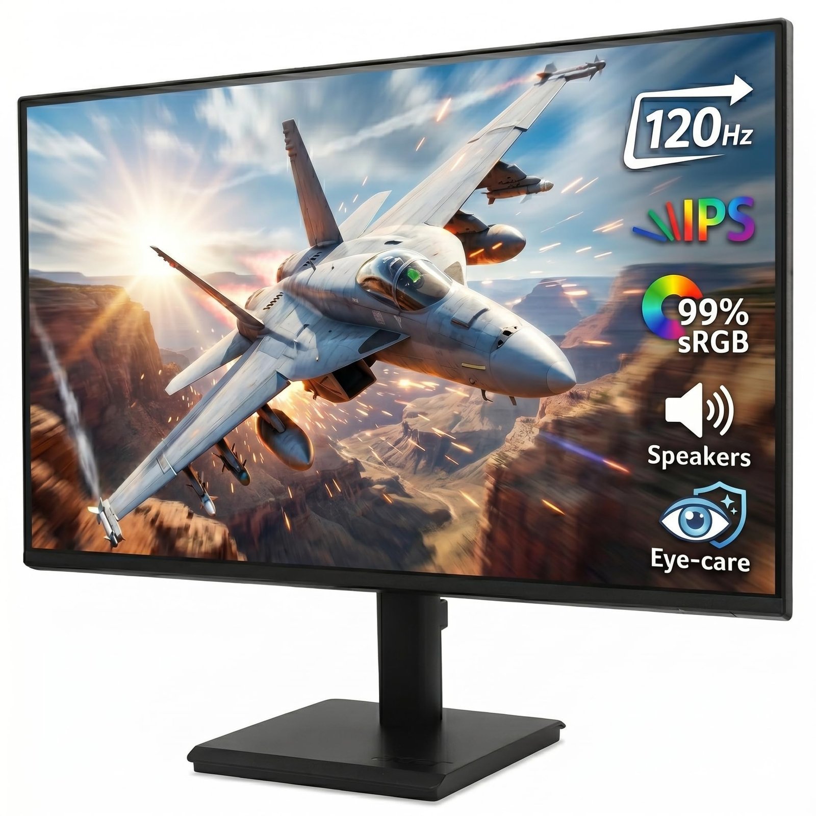 Acer Vero V247Y G 23.8 Inch Full HD IPS Monitor I 120Hz Refresh, AdaptiveSync I 99% sRGB, 1500:1 Contrast I 2x2W Speakers I HDMI +VGA I ZeroFrame I VisionCare 2.0 I VESA I Energy Star I Black