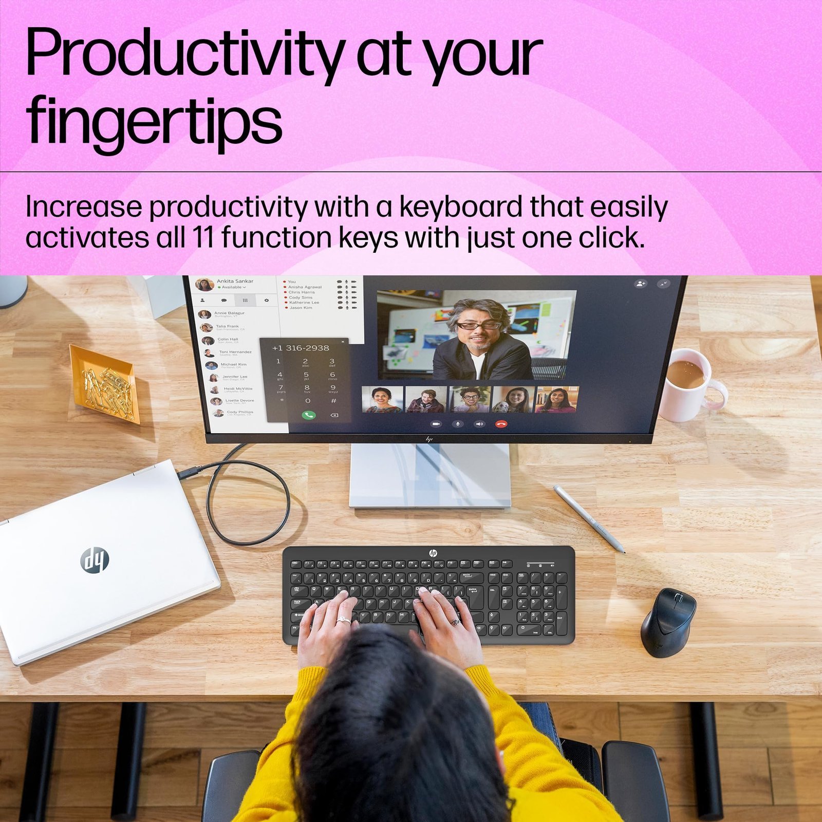 HP K260 Wireless Keyboard/Quick/Comfy/Accurate/Plug and Play/LED Indicators - Image 6